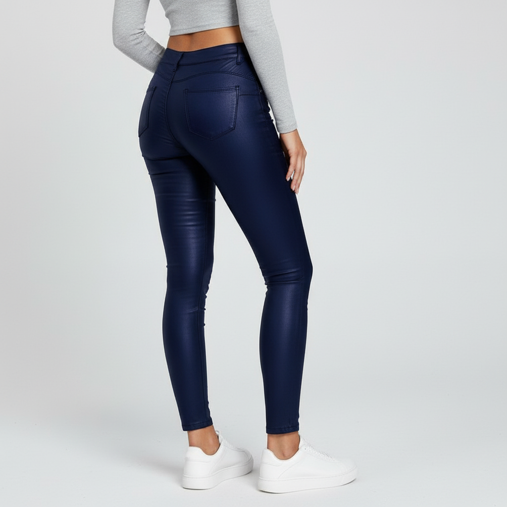 High-Waisted Leather Pants - Emilia