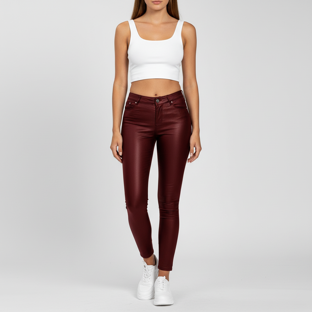 High-Waisted Leather Pants - Emilia