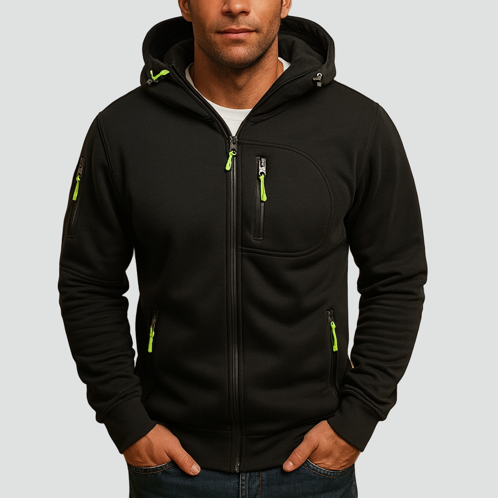 Men's Hoodie | Zip & Adjustable Hood