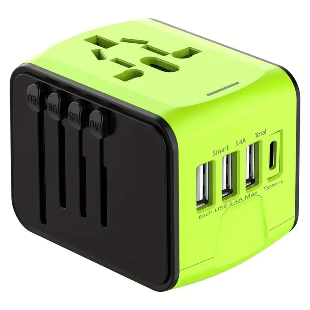 International Travel Plug Adapter Compact, Safe & Fast Charging for Global Use