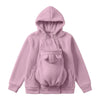 Cozy Sherpa Fleece Hoodie with Detachable Zip-On Baby Carrier Insert