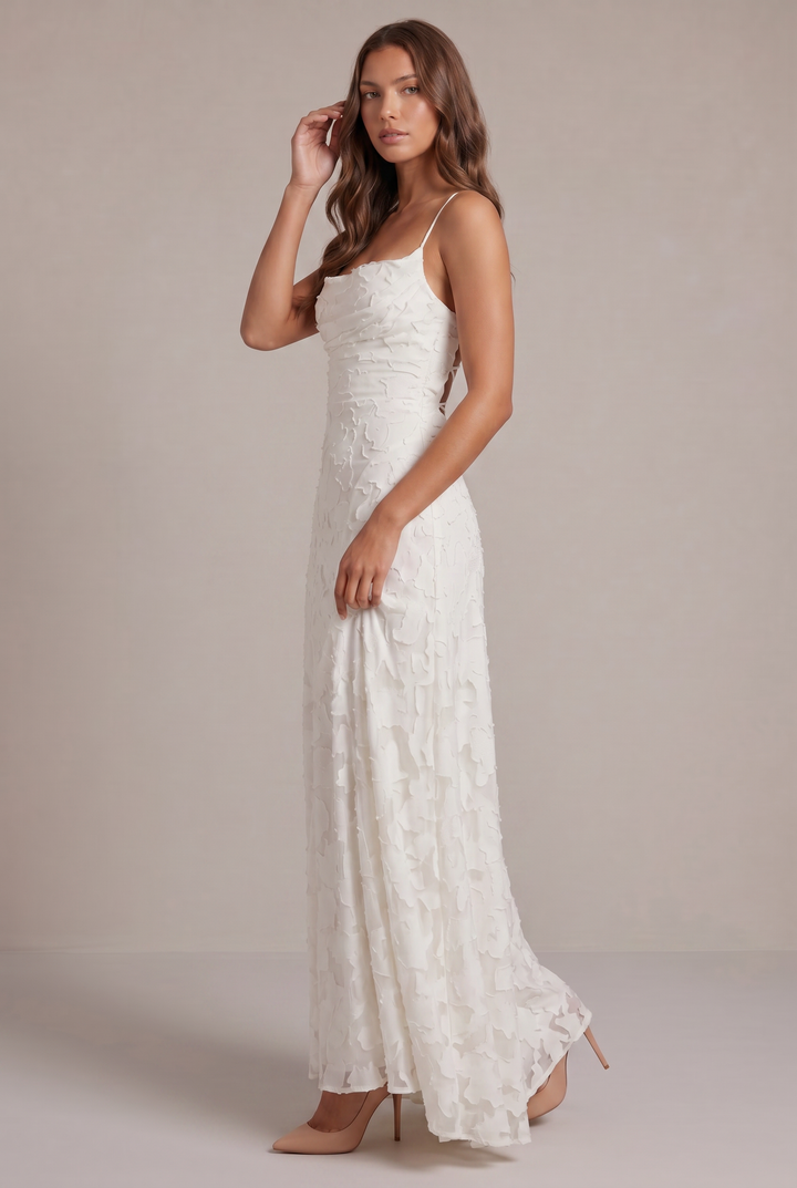 Olivia Maxi Dress - Elegant Evening Dress with Floral Pattern