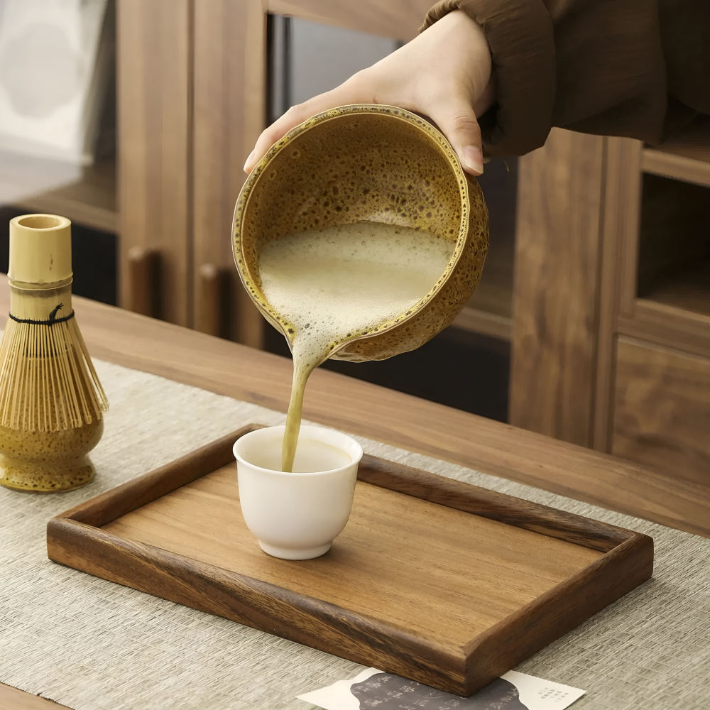 5-piece matcha set with handmade ceramic bowl and bamboo accessories