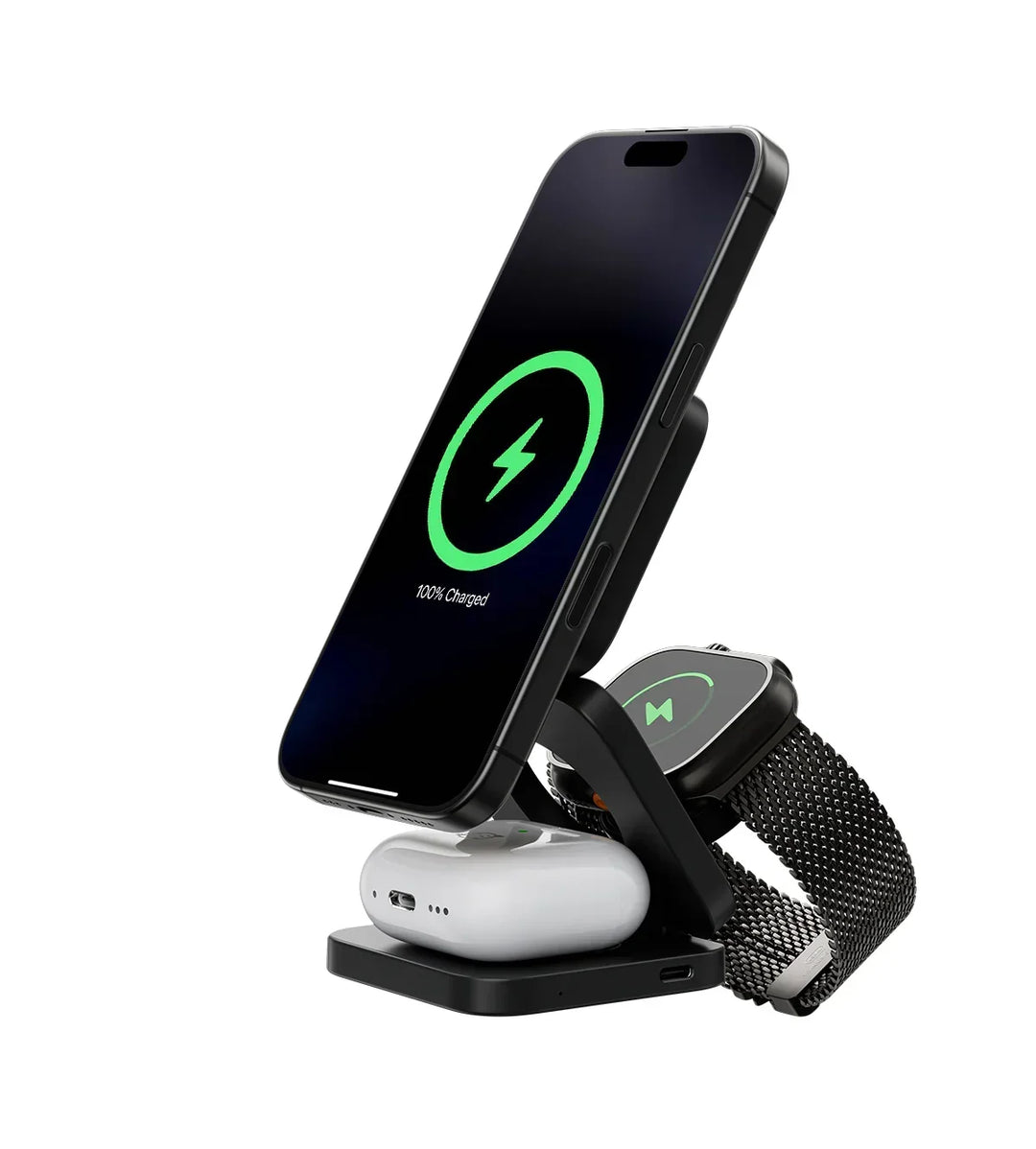 3-in-1 Foldable Magnetic Wireless Charging Station - Qi2