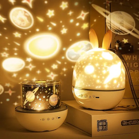 Children's room star projector plastic - Moonbunny