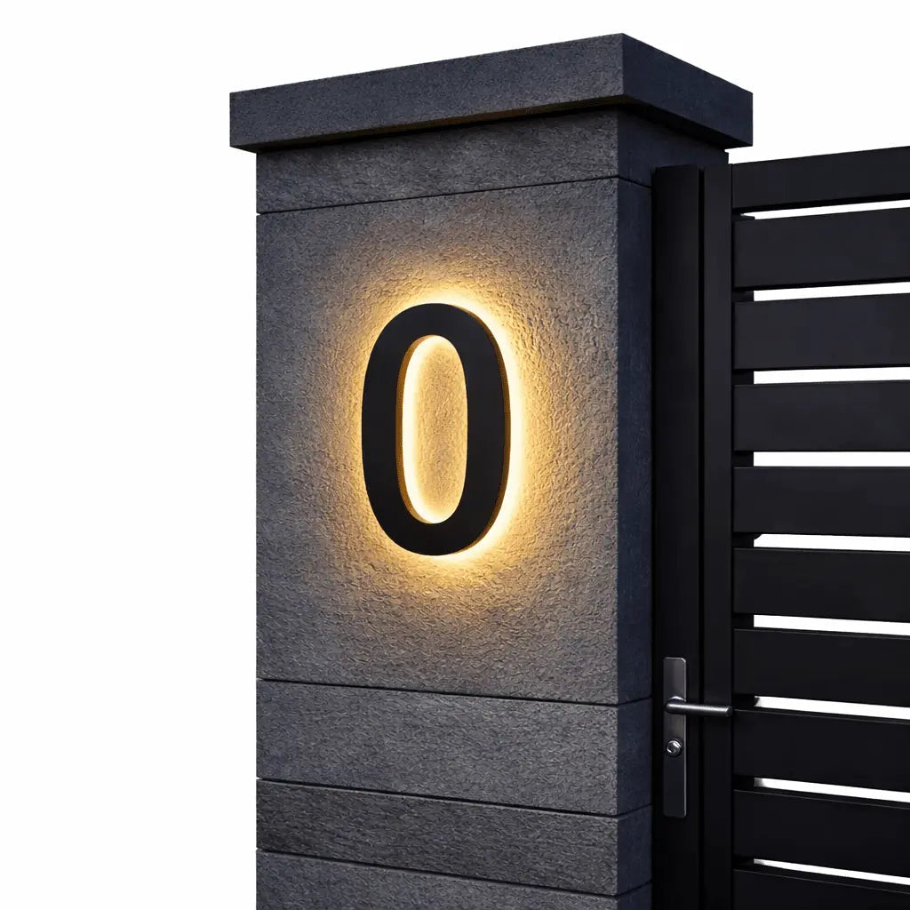 LED House Number Sign with Backlight – Modern, Illuminated Entrance Plaque