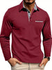 Men's long-sleeved polo shirt | Fine contrast detail & everyday comfort