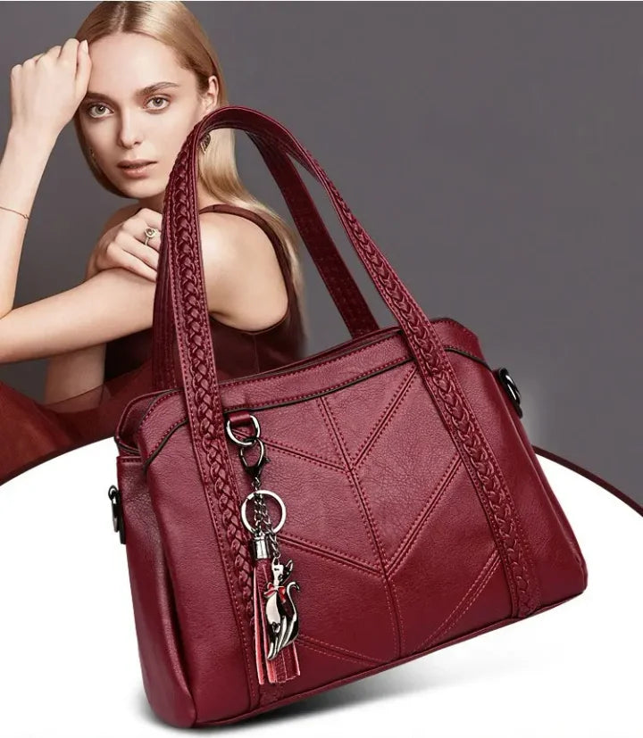 Leather Handbag | Spacious and Well-Organized Tote for Women