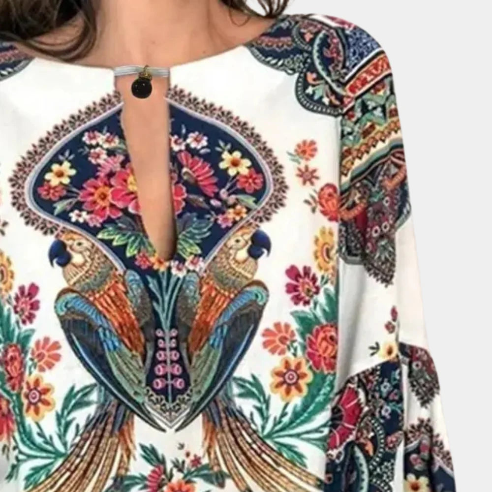 Women's Lightweight Floral Blouse – Breezy Elegance for Warm Days