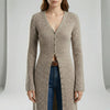 Longline Knitted Cardigan With Buttons - Lisann
