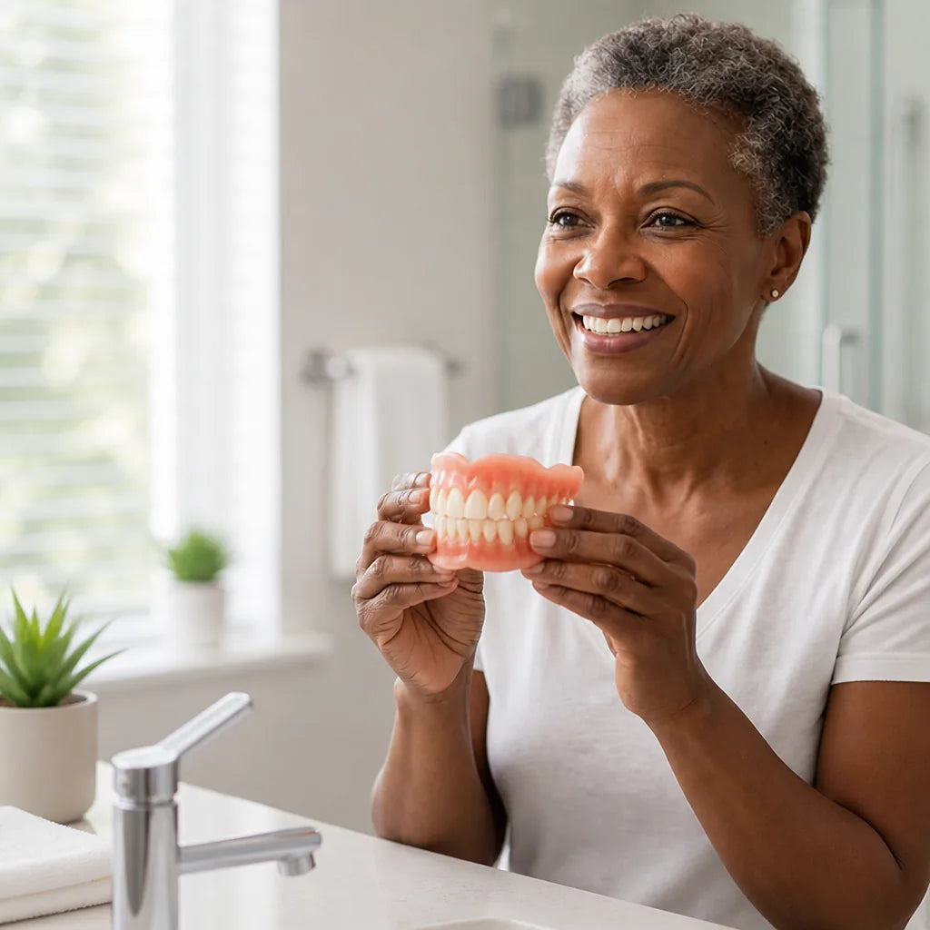 Denture Set, Thermoformable, Customizable, No Adhesive Needed