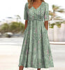 Audrey | Women’s Boho Floral A Line Midi Dress