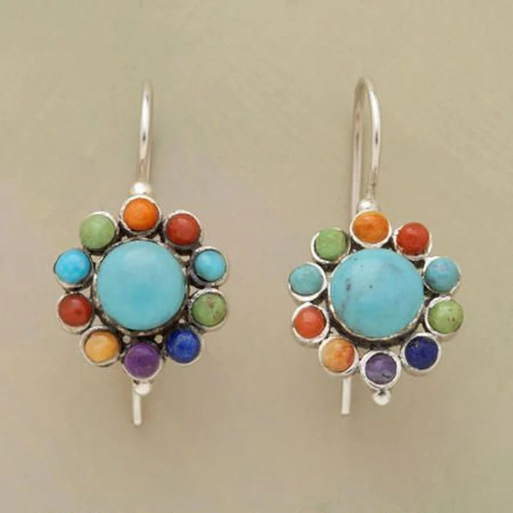 Retro color earrings