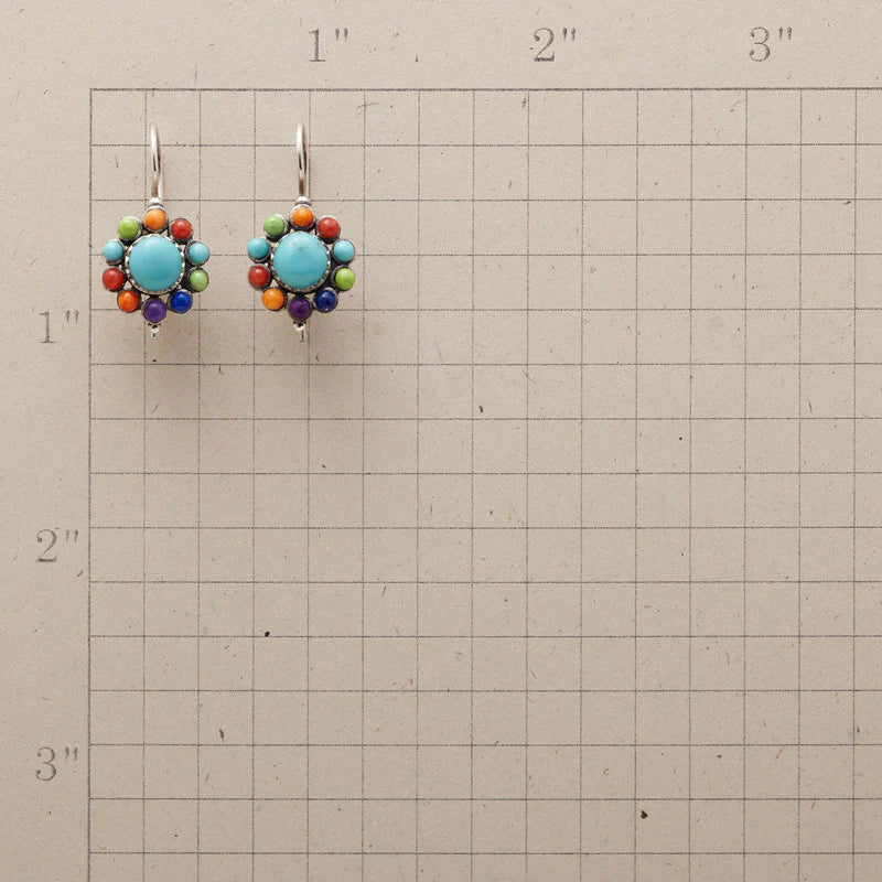 Retro color earrings