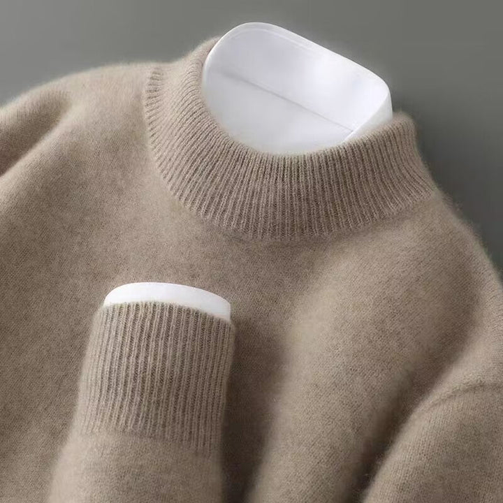 Elegant Women's Cashmere Polo Neck Sweater
