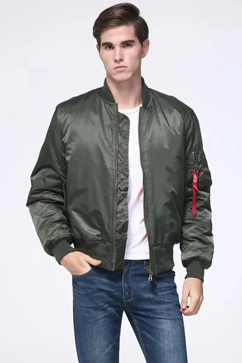 Unisex Premium Bomber Jacket with Zip - Alex