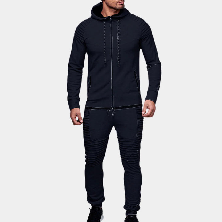 Men's Tracksuit with Soft Cotton Blend and Functional Details
