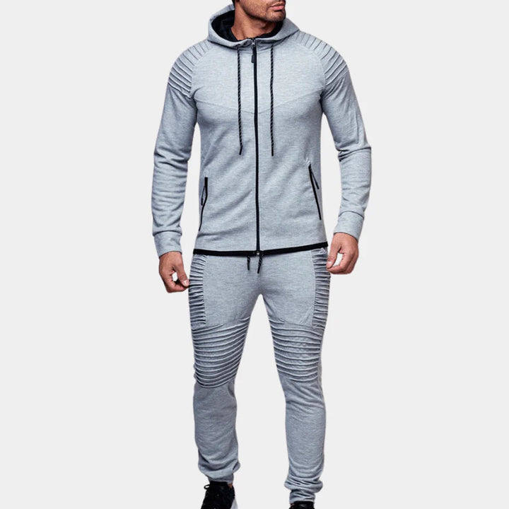 Men's Tracksuit with Soft Cotton Blend and Functional Details