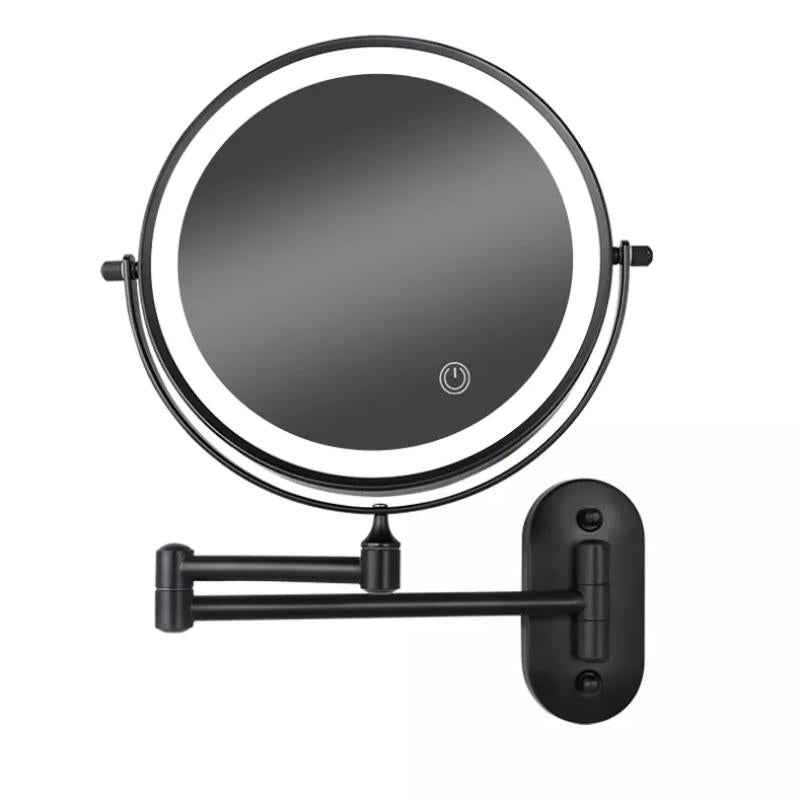 LumiReflect Premium LED Makeup Mirror | Rechargeable Wall-Mounted Magnifying Mirror with Adjustable Lighting