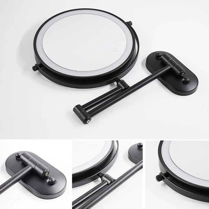 LumiReflect Premium LED Makeup Mirror | Rechargeable Wall-Mounted Magnifying Mirror with Adjustable Lighting