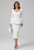 Kylie | Women’s Square Neck Blazer and Skirt Suit