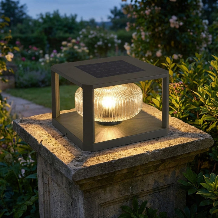 Modern Cube Post Light - Solaraeon