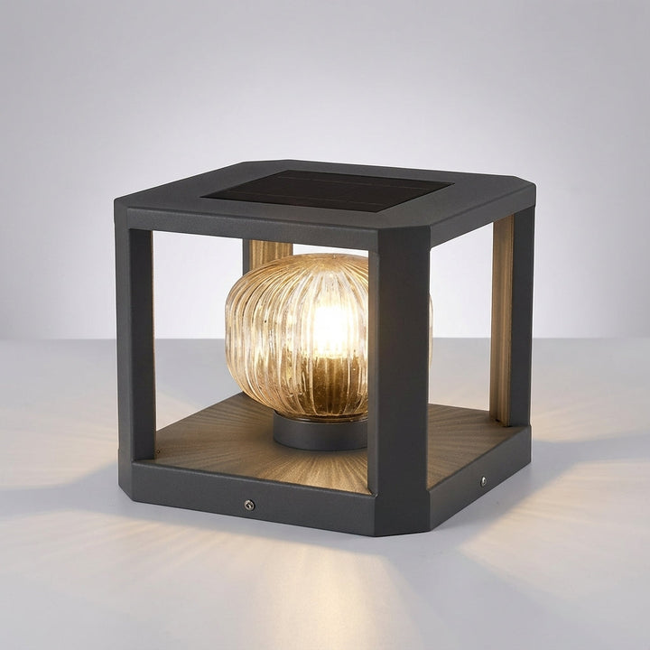 Modern Cube Post Light - Solaraeon
