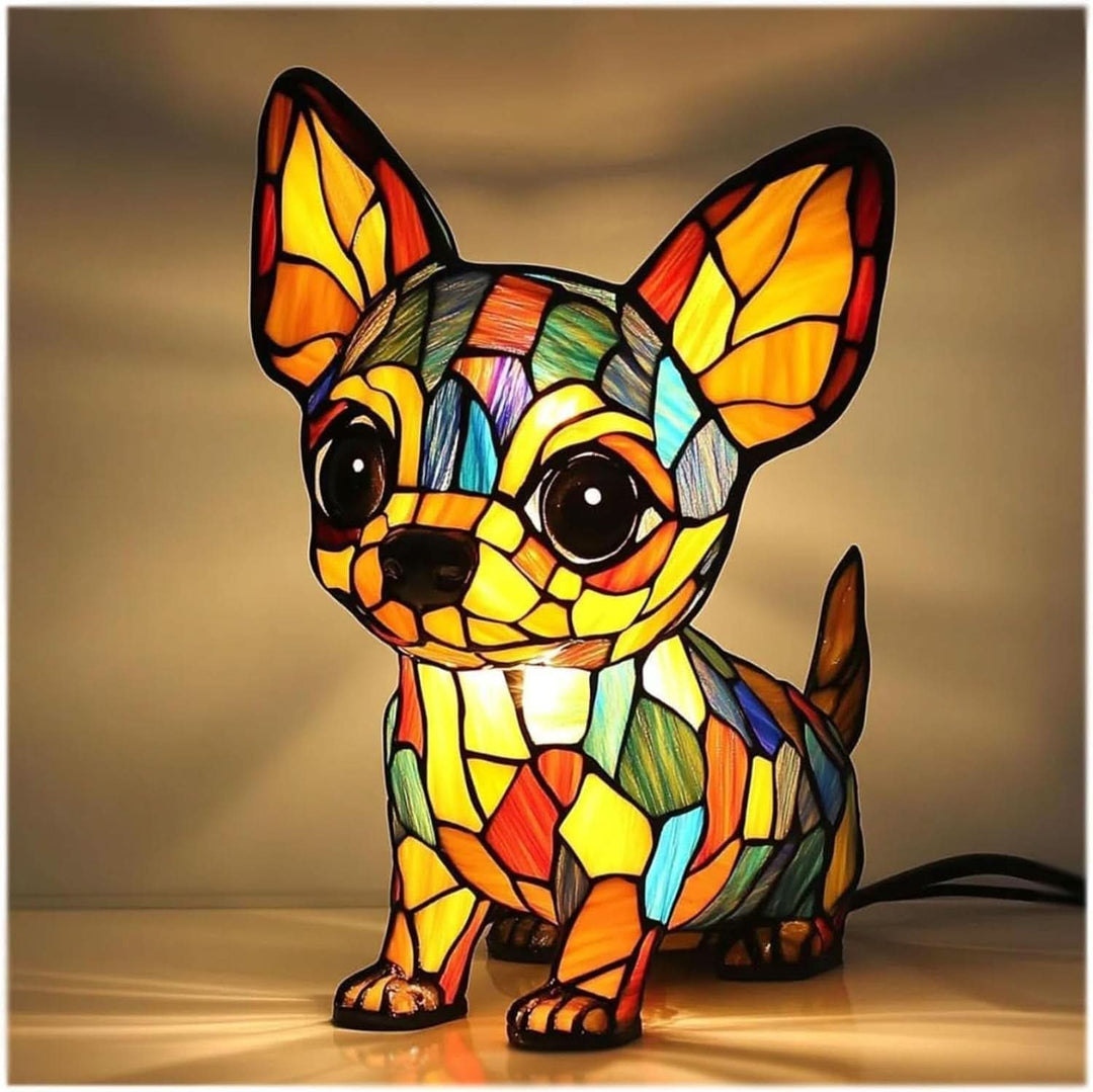 Dog Breed Night Light with Warm Glow, 6-Inch USB Powered Lamp with Inline Switch