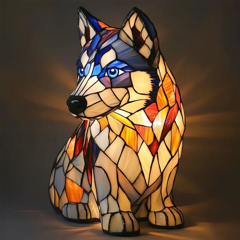 Dog Breed Night Light with Warm Glow, 6-Inch USB Powered Lamp with Inline Switch