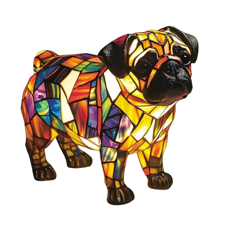 Warm-glow dog breed night light, 6 inch, USB-powered light with in-line switch