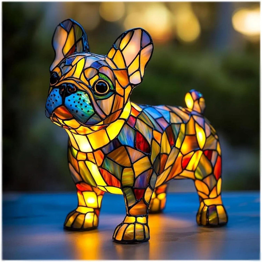 Dog Breed Night Light with Warm Glow, 6-Inch USB Powered Lamp with Inline Switch