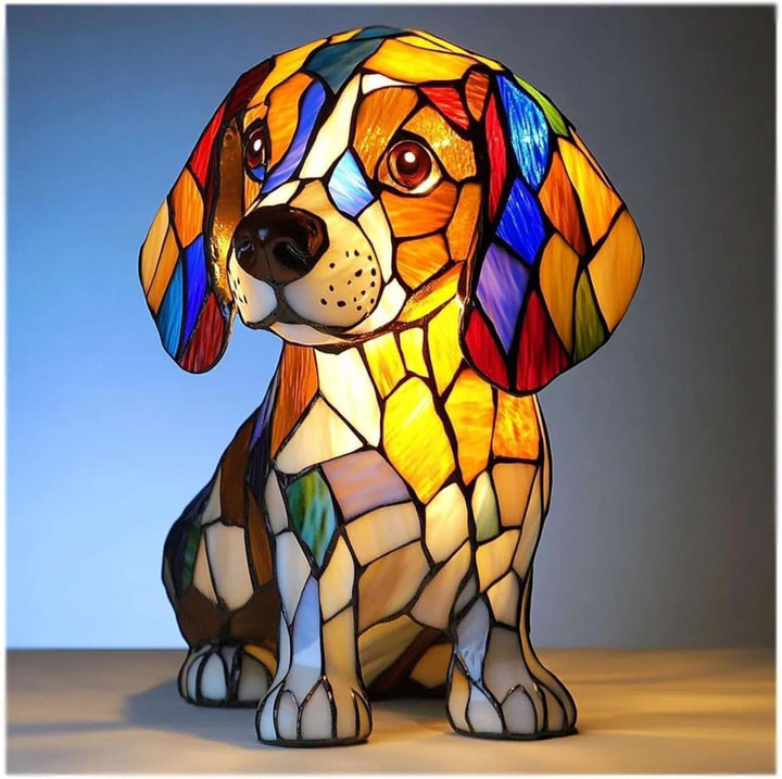 Dog Breed Night Light with Warm Glow, 6-Inch USB Powered Lamp with Inline Switch