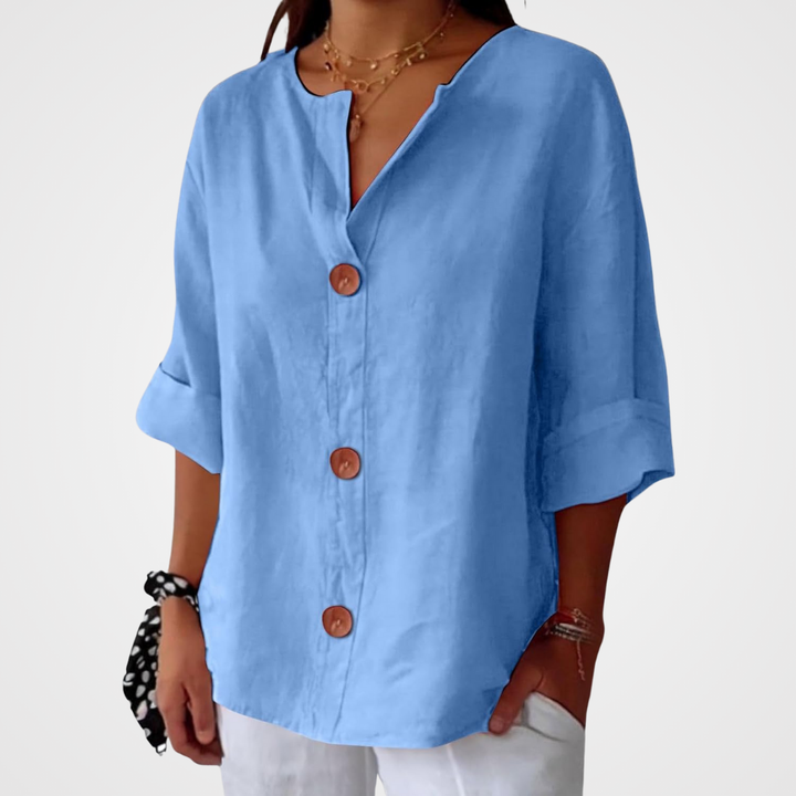 Olivia – relaxed linen blouse: light and comfortable summer top