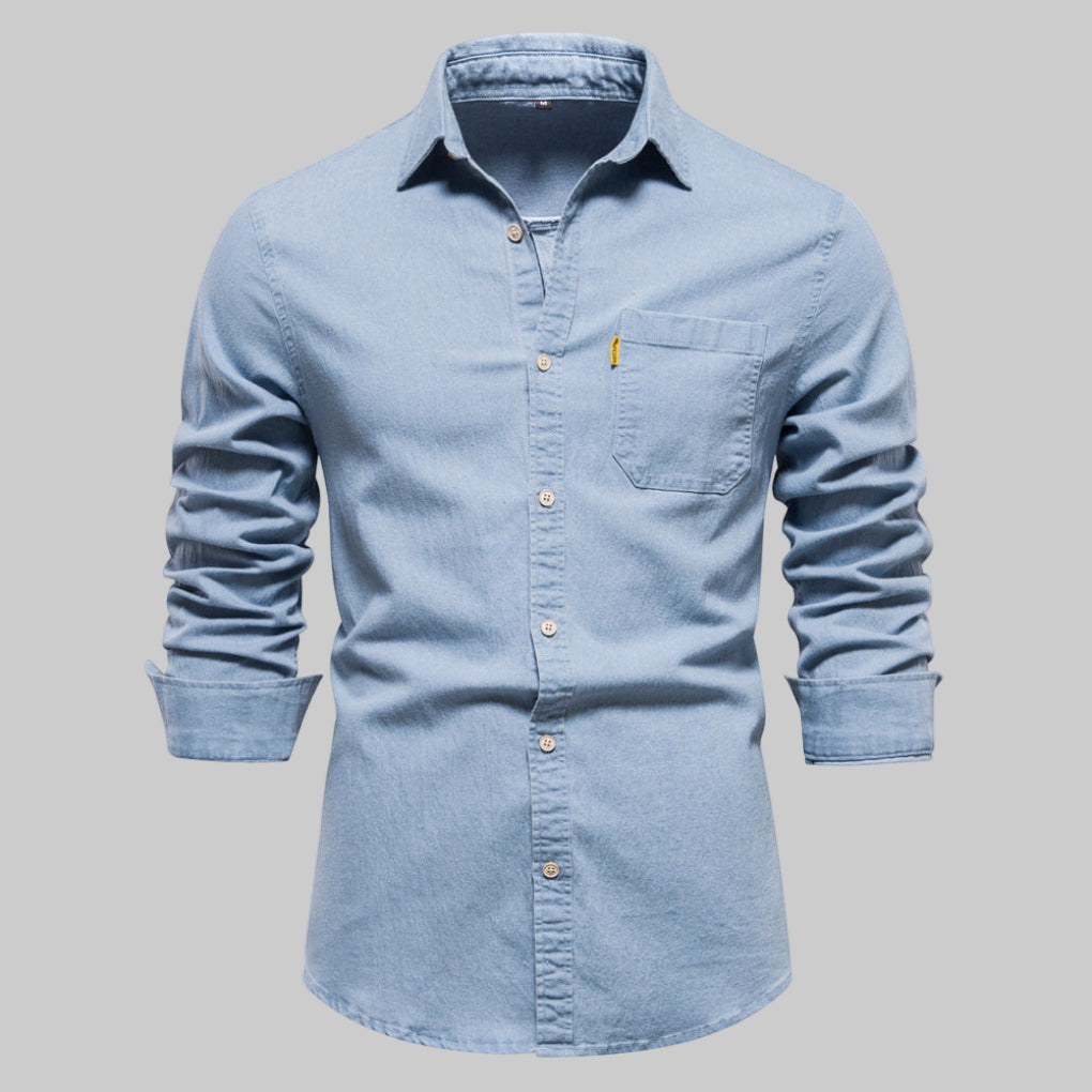 Men’s Long-Sleeve Denim Shirt