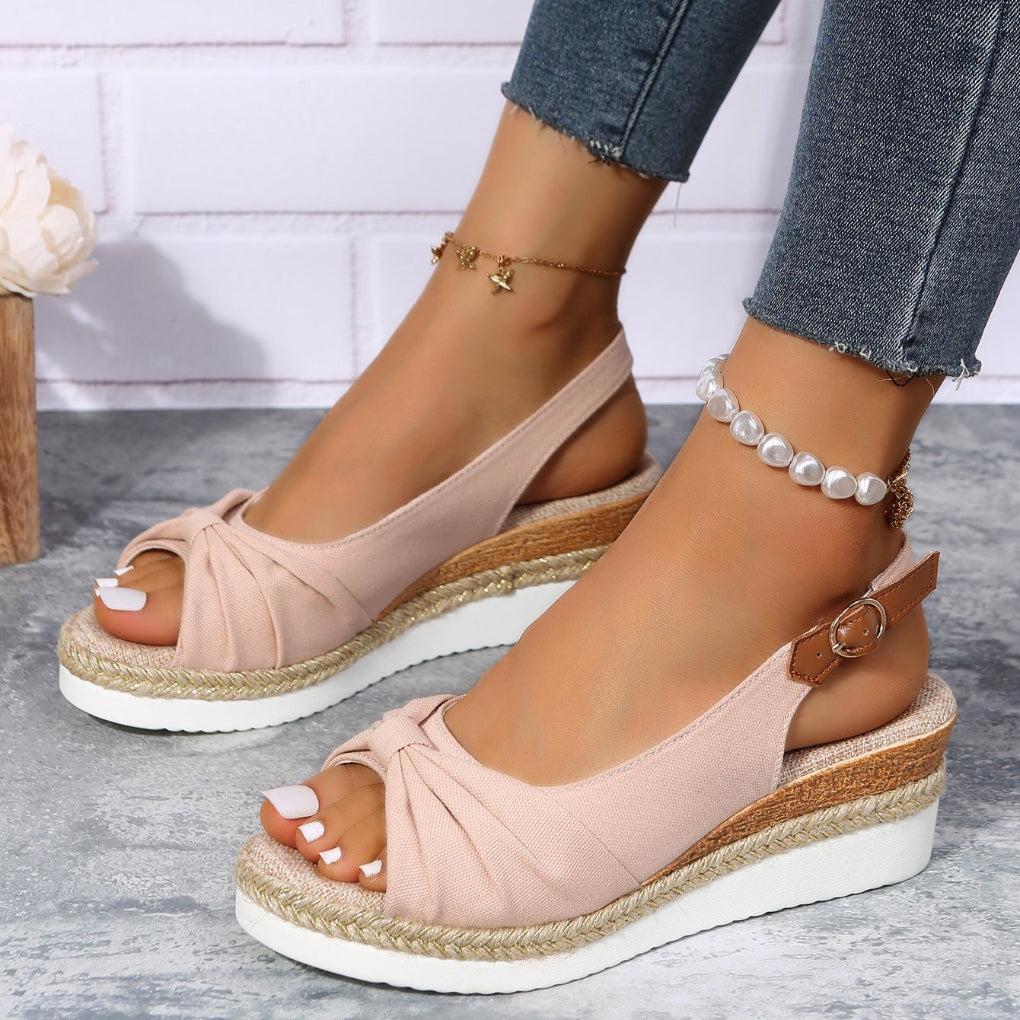Fashionable Open-Toe Wedge Sandals for Women Elevate Your Summer Style with Comfort and Elegance