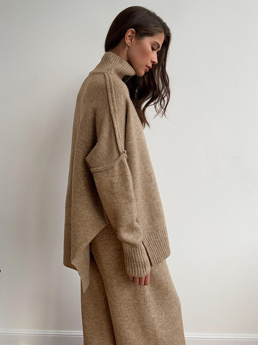Women's Knit Turtleneck Sweater Set