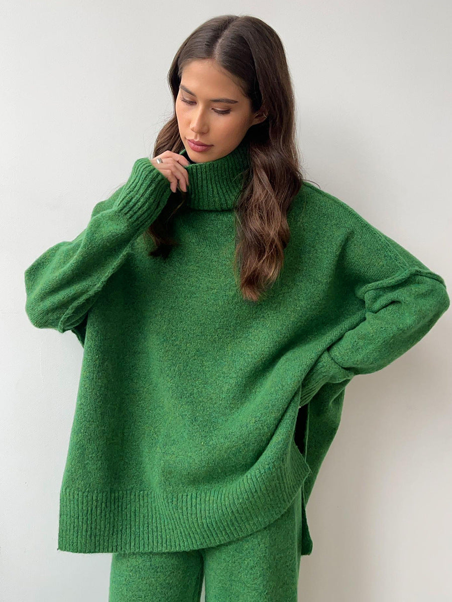 Women's Knit Turtleneck Sweater Set