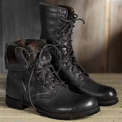 Women's lace-up boots with supportive sole