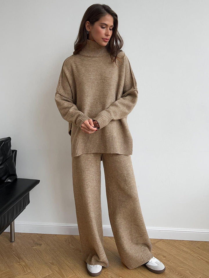 Women's Knit Turtleneck Sweater Set