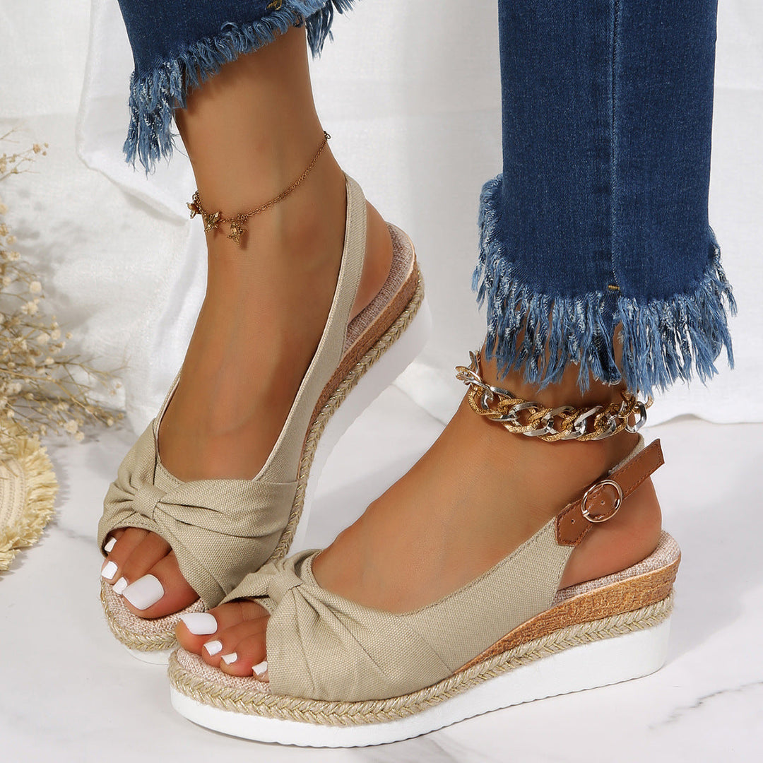 Fashionable Open-Toe Wedge Sandals for Women Elevate Your Summer Style with Comfort and Elegance