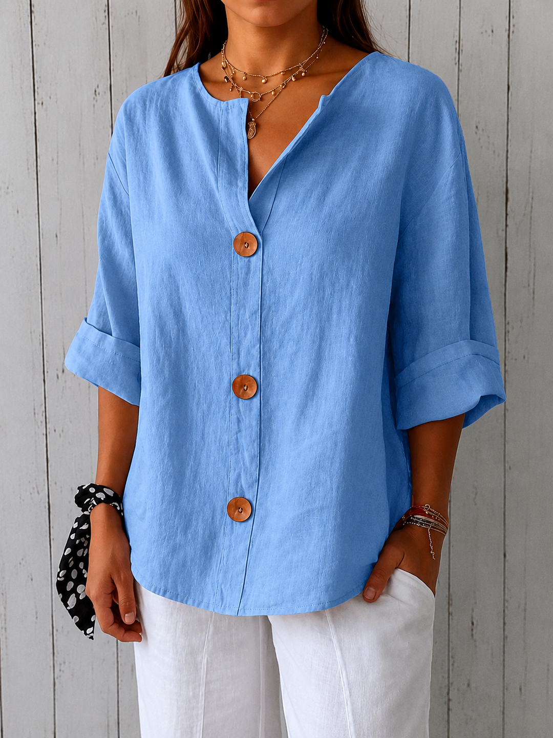 Olivia – relaxed linen blouse: light and comfortable summer top