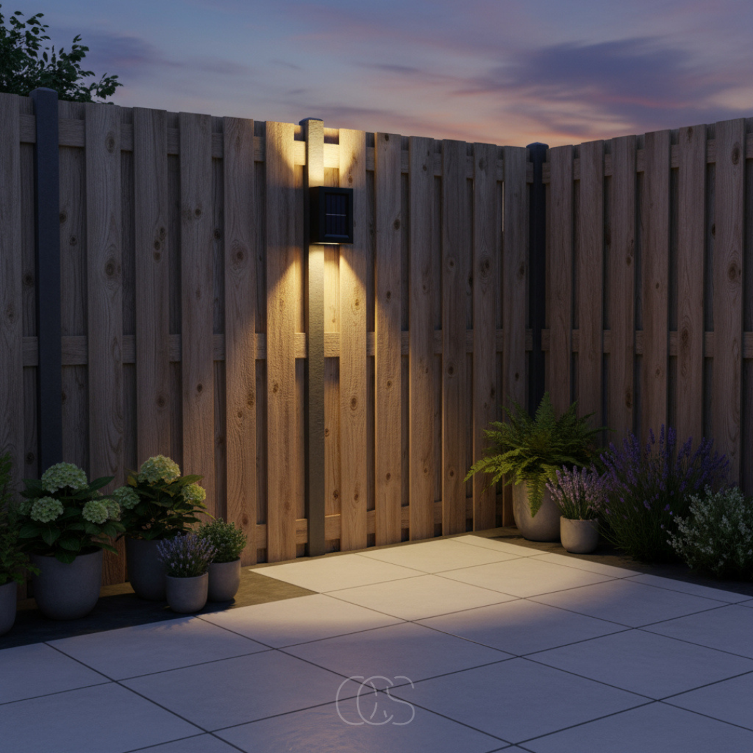 Cordless Outdoor Solar Wall Light with Sensor, IP65 Waterproof
