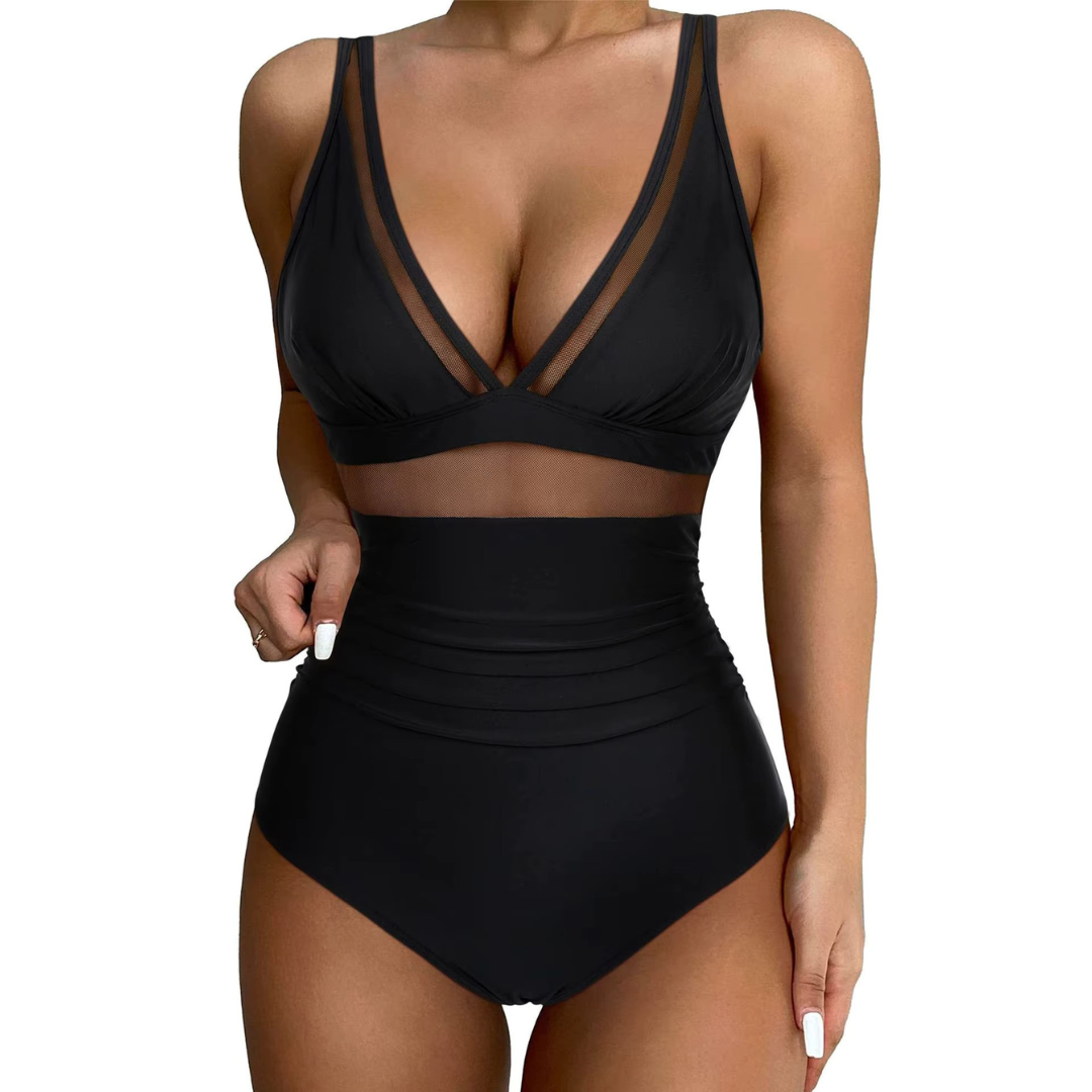 Elegant One-Piece Swimsuit with Flattering Fit
