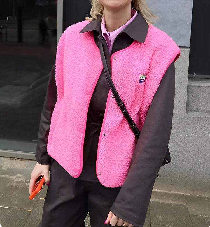 Sleeveless layering waistcoat with open front - Claudia