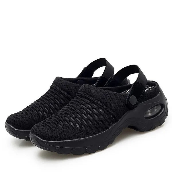 Orthopaedic Mesh Clogs for Women | Air-Cushion Support | Non-Slip Slip-Ons