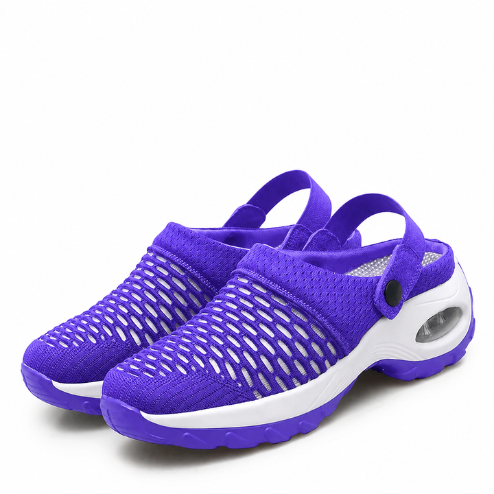 Orthopaedic Mesh Clogs for Women | Air-Cushion Support | Non-Slip Slip-Ons
