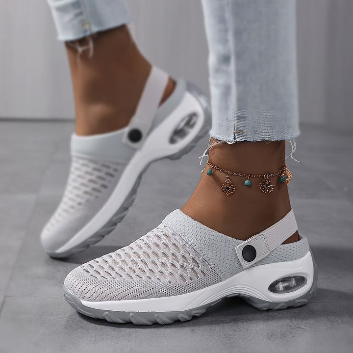 Orthopaedic Mesh Clogs for Women | Air-Cushion Support | Non-Slip Slip-Ons