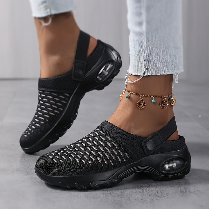 Orthopaedic Mesh Clogs for Women | Air-Cushion Support | Non-Slip Slip-Ons