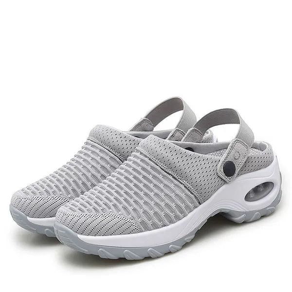 Orthopaedic Mesh Clogs for Women | Air-Cushion Support | Non-Slip Slip-Ons