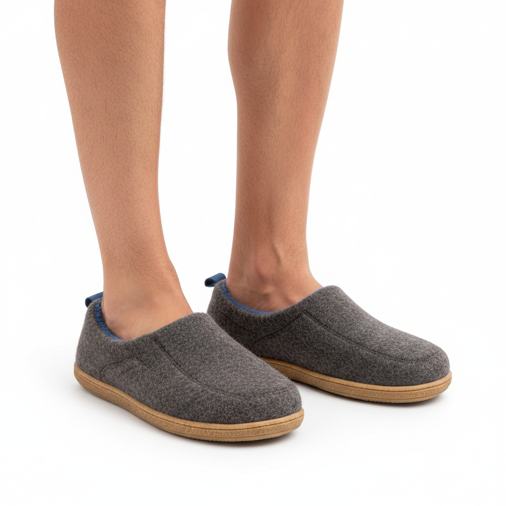 Orthopedic Unisex Indoor Slipper – Hard Outsole &amp; Fleece Insole